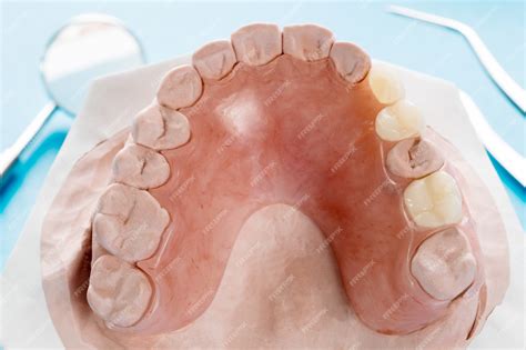 Premium Photo | Close up, artificial removable partial denture or ...