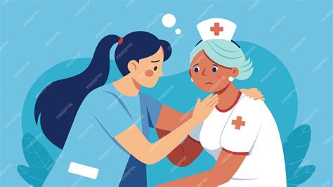 Premium Vector | A nurse comforting a patient who is scared and in pain ...