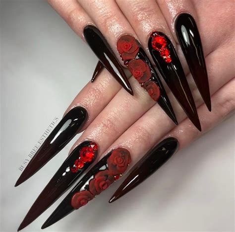 nails design pretty | Goth nail art, Gothic nails, Goth nails