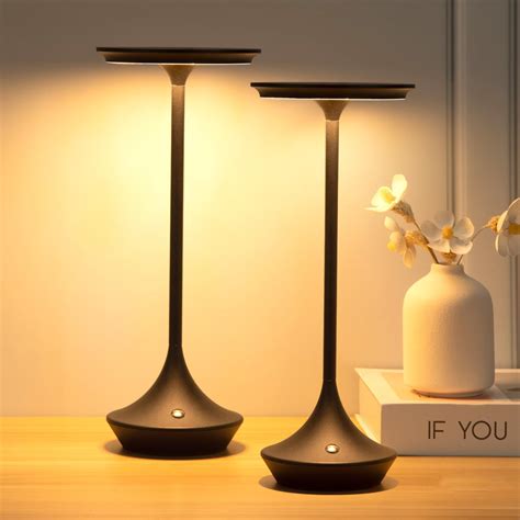 Moddeny LED Cordless Table Lamps, 4000mAh Rechargeable Battery Desk ...