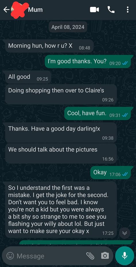 (UPDATE 2) I (19m) sent my mum more nudes and she replied (screenshots below + SFW pics of mum ...