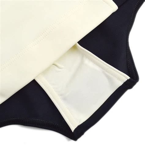 Chanel Vintage Black Ivory CC Two Piece Tank Boy Short Bikini Swimsuit ...