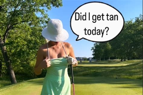 Paige Spiranac checks her boob-tan at the golf course in a low-cut dress making heads turn | Marca