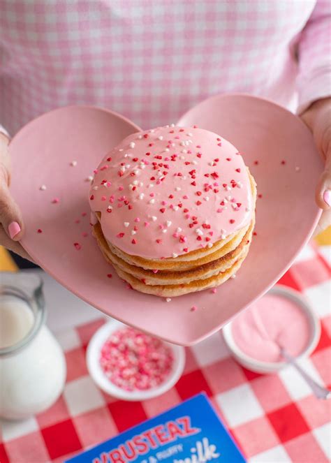Valentine’s Day Sprinkle Pancakes - Best Friends For Frosting