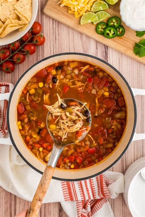 Best Chicken Taco Soup Recipe• The Fresh Cooky