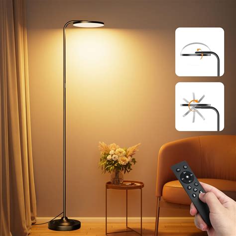SIBRILLE 36W LED Floor Lamp, Super Bright Standing Lamp, Modern ...