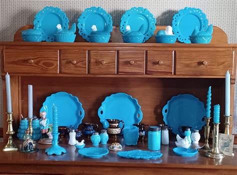 Blue Milk Glass - Second Generation Antiques