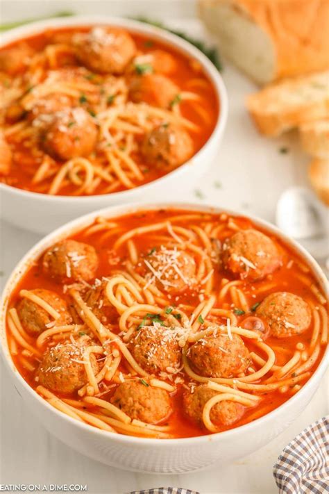 Spaghetti Soup Recipe - Eating on a Dime