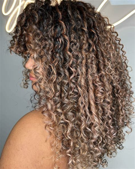 33+ Caramel Highlights On Dark Curly Hair That Are Breaking The Internet