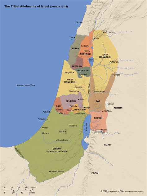 Tribes Of Ancient Israel Map