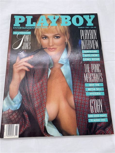 PLAYBOY MAGAZINE = MARCH 1987 = JANET JONES ALL AMERICAN Values - MAVIN