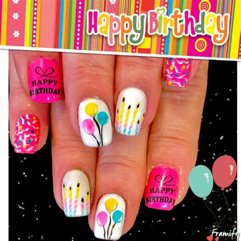 Birthday nail designs | Birthday nail designs, Birthday nail art, Kids ...