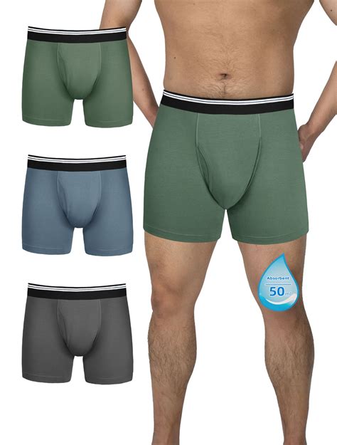 Amazon.com: TIICHOO Mens Incontinence Underwear Boxer Briefs Washable Leak Proof Underwear for ...