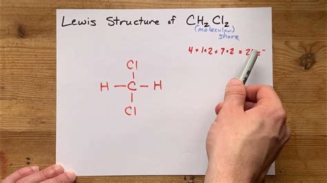 Lewis Structure of CH2Cl2 (dichloromethane, methylene chloride) - YouTube