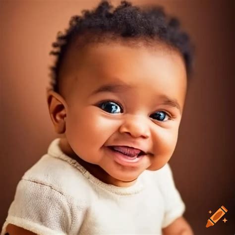 Smiling African American baby on Craiyon