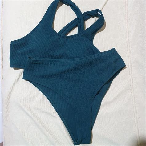 Shein Dark Green Bikini Set on Carousell