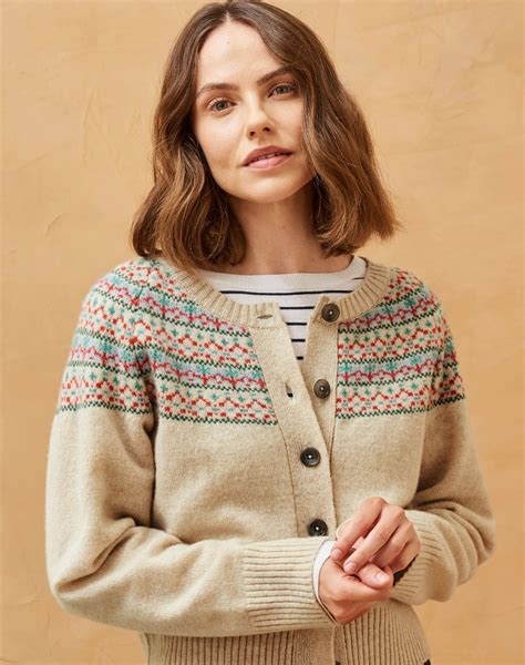 Merino Fair Isle Yoke Cardigan | Women's Cardigans | Brora Fashion ...