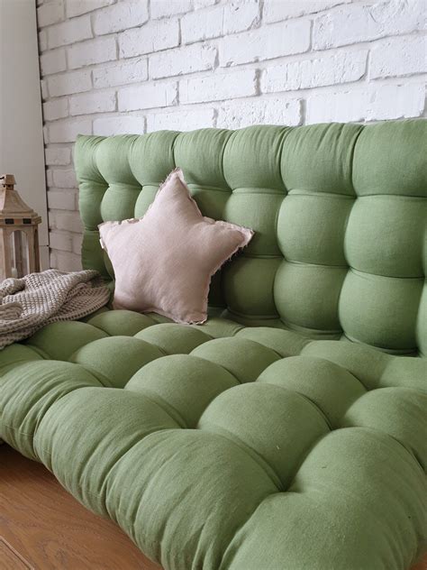 Custom Size Mattress, French Mattress Sofa Cushion, Velvet Padded Mat ...