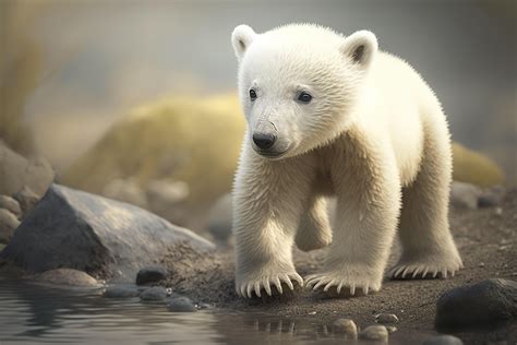 Cute little polar bear cub. . 22274628 Stock Photo at Vecteezy