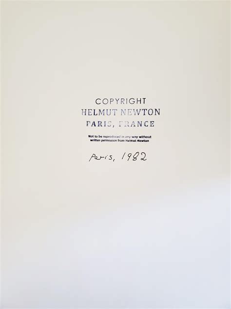 Helmut Newton - Helmut Newton, 'Big Nude III: Henrietta', Signed Original Silver Gelatin Print ...