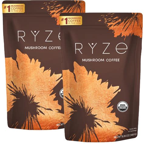 Amazon.com : RYZE SUPERFOODS Mushroom Coffee Starter Kit, USDA Organic ...