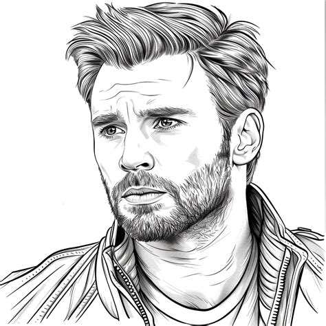 Chris Evans coloring page