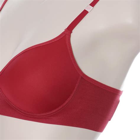비비안 | 둘레80 A,B,C컵 면혼방 기본 무봉제 노와이어 브라(BR516)RED | 갤러리아몰