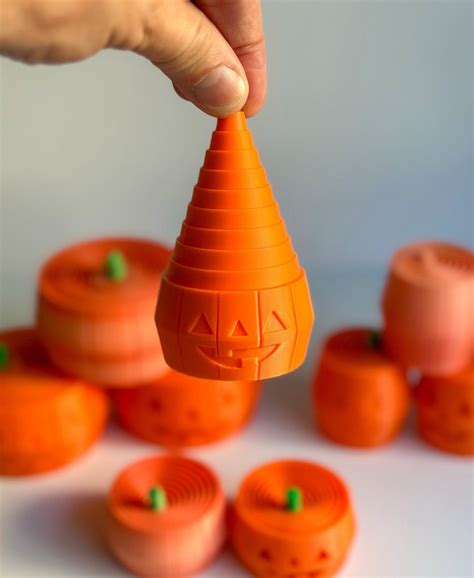 Pumpkin & Jack O'Latern Layered Fidget (3 Styles in 3 Sizes = 9 total ...