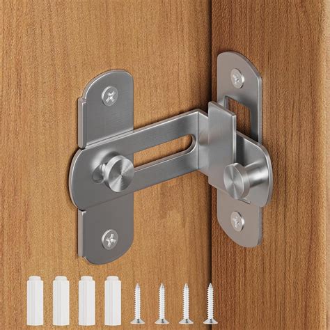 Barn Door Lock, 90 Degree Barn Door Latch, Stainless Steel Gate Latch ...