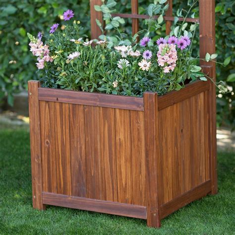 Outdoor Wood Planter Box - Plant Ideas