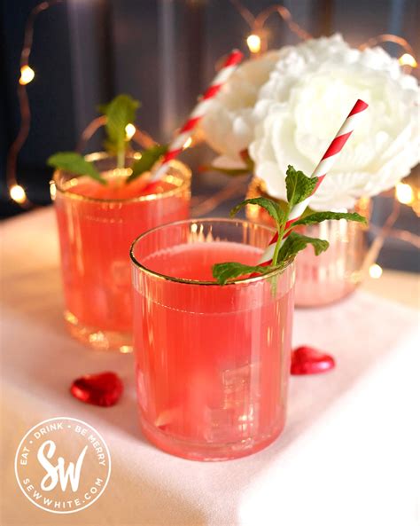 Gin Elderflower Cocktail - Fruity Gin Lemonade Cocktail - Sew White