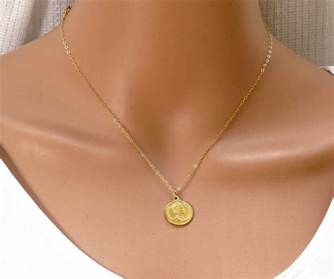 Gold Chain Coin Necklace at Charlotte Mcgowan blog