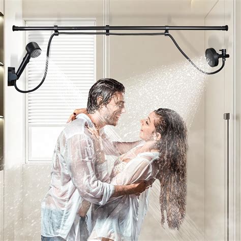 DEVA FRONSA Dual Shower Head for Couples, Double Shower System for Two People, 6+3 Adjustable ...