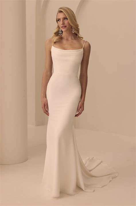 M2511 | Draped Cowl Neckline Wedding Dress by Mikaella | May & Grace Bridal