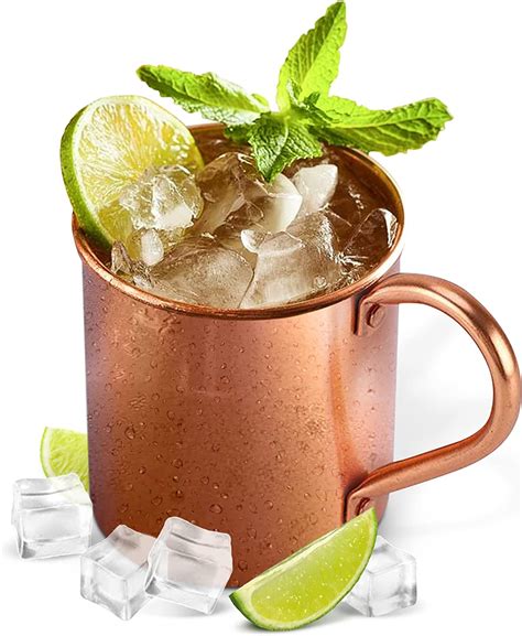 Amazon.com: Moscow Mule Mugs, Pure Copper Mugs with Riveted Handles ...