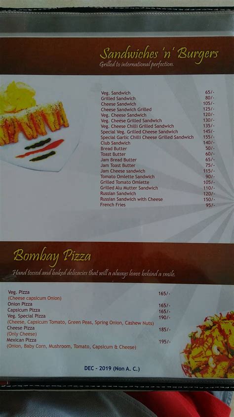 Menu at Shiv Sagar, Mumbai, K-16