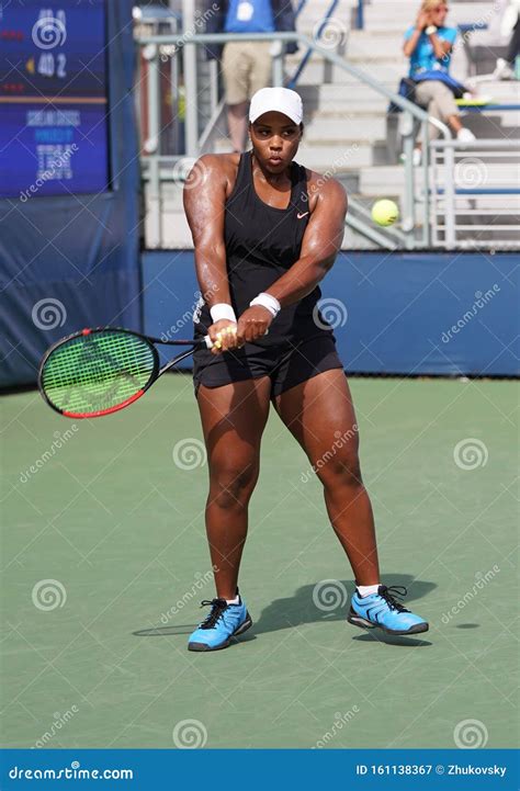 Professional Tennis Player Taylor Townsend of United States in Action ...