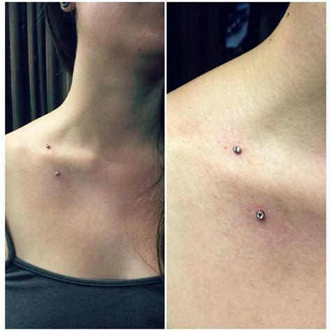Clavicle Piercing Scars