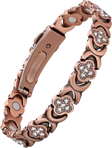 Amazon.com: Jecanori Pure Copper Bracelet for Women, Ultra Strength Magnetic Therapy Bracelets ...