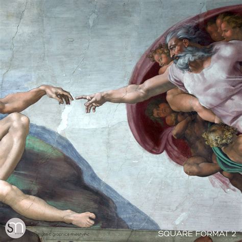 The Creation of Adam - Sistine Chapel Masterpiece by MICHELANGELO - Wa | GraphicsMesh