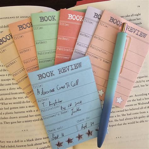 7 Printable Library Card Designs, Mini Book Review for Bookworms ...