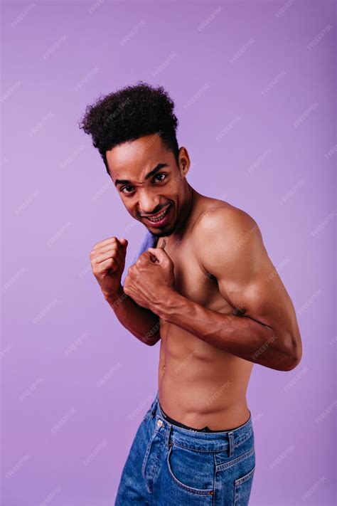 Free Photo | Excited african model posing without t-shirt. naked black ...