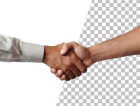 Shaking hands with a transparent background | Premium AI-generated PSD