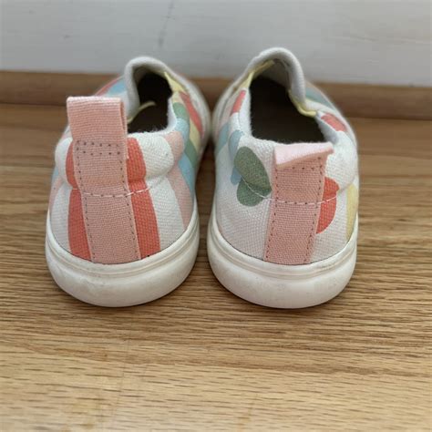 cat and jack shoes little girls size 10 rainbow stripes dots Worn Once ...