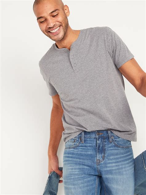 Men's Heavyweight Cotton Henley T-Shirt at Nicholas Olson blog