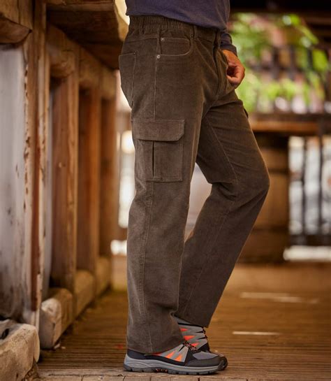 Men's Brown Corduroy Cargo Pants | Atlas For Men
