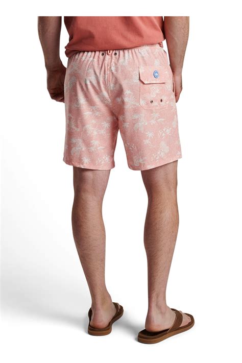 Peter Millar - Thatched Hawaiian Soft Sienna Swim Trunks