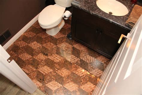 24 Penny floor or wall ideas | penny floor, penny, penny tile