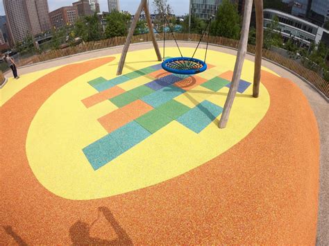 Rubber Playground Tile: 3.5" Thick Interlocking Tiles, 22" x 44" Soft ...