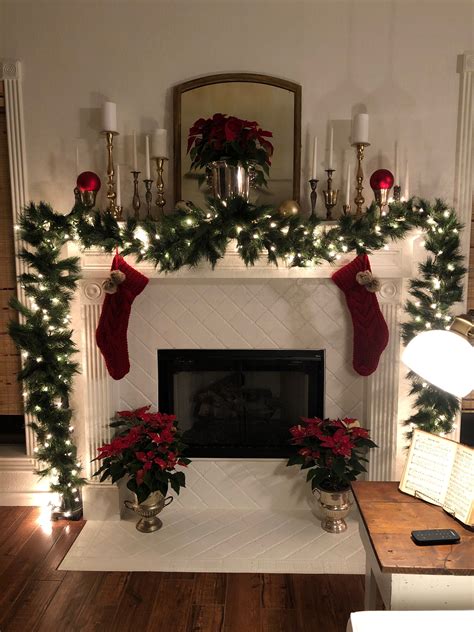 Pin by Lori on ~Creative Christmas Mantles~ | Christmas mantel ...